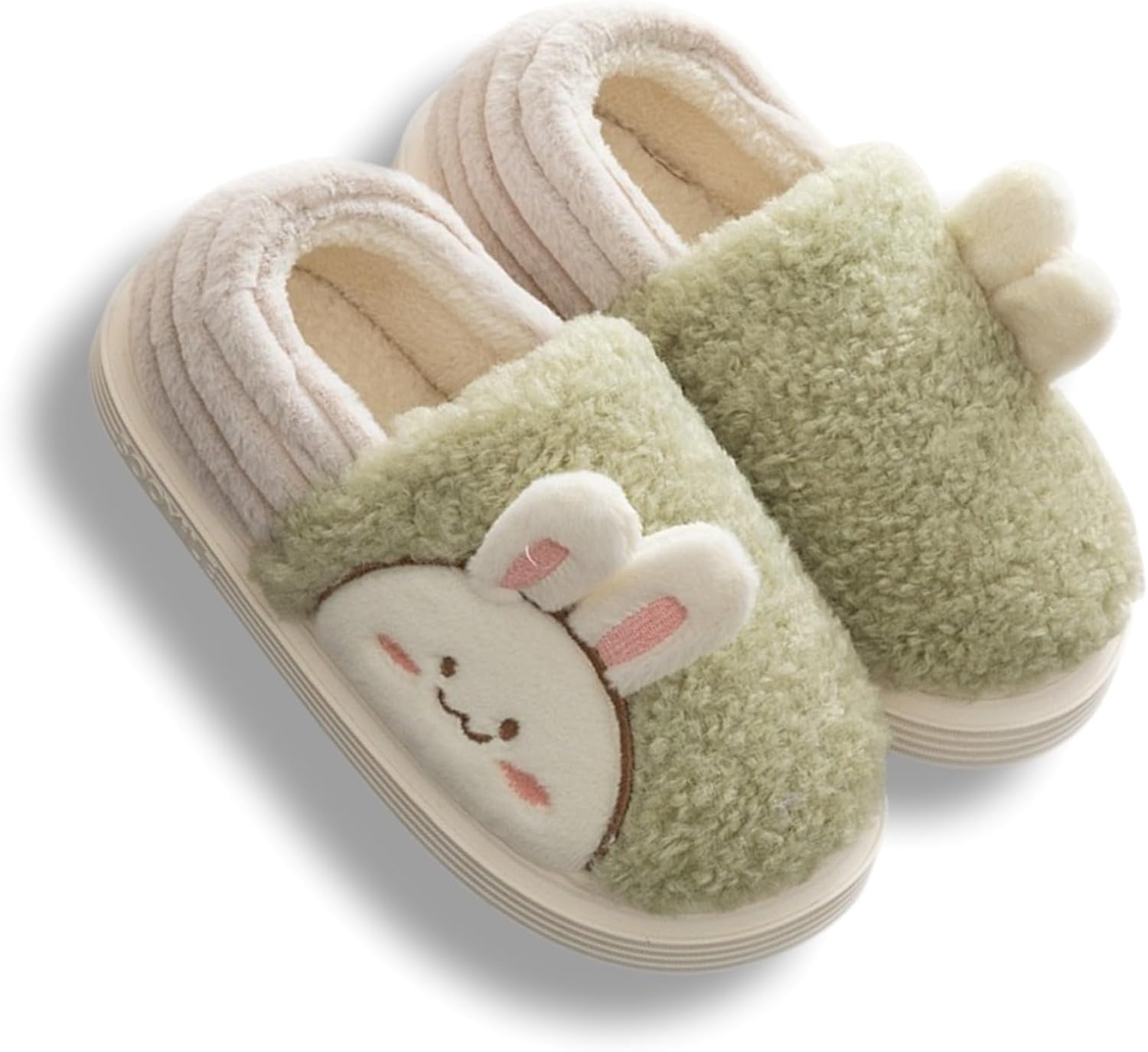 

Мягкие плюшевые тапочки «Медвежонок» для женщин и мужчин, милые и забавные, для дома и улицы, теплые и пушистые Elirar, зеленый