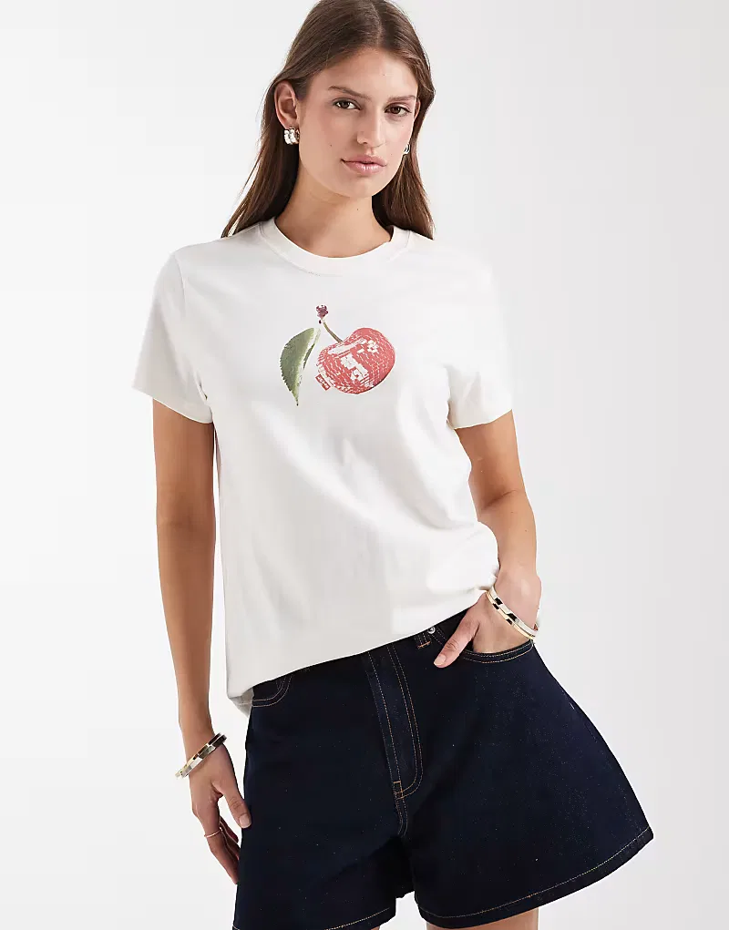 Любимая футболка Levi's с графическим принтом, белый — фото 3
