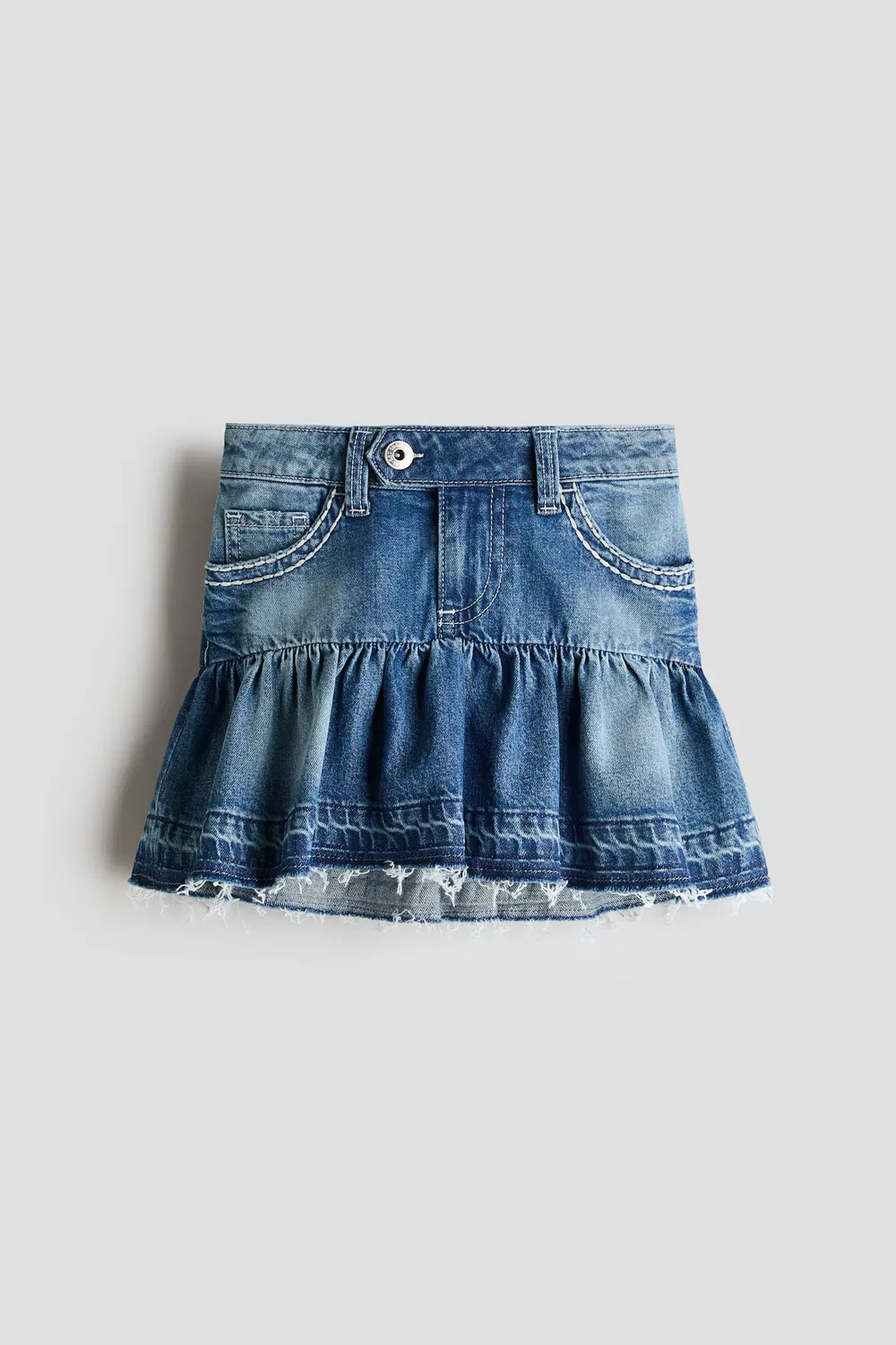 Расклешенная джинсовая юбка H&M, Denimblau — фото 3