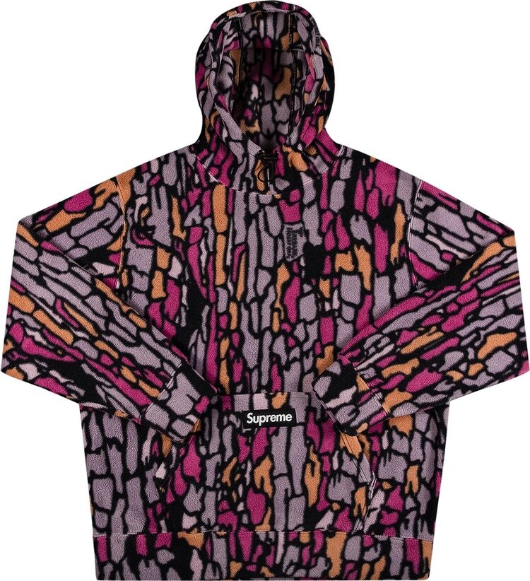 Толстовка Supreme x Polartec Hooded Sweatshirt 'Purple Treebark Camo', разноцветный — фото 2