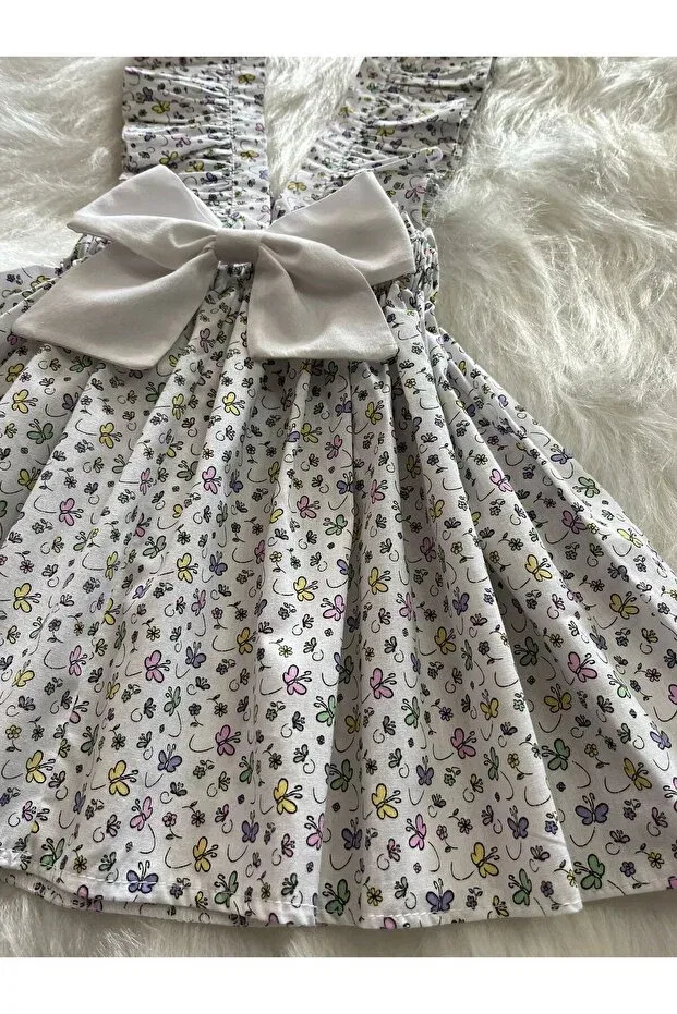 Детское платье-сарафан для девочек с воланами Eylülce Butik, White — фото 3
