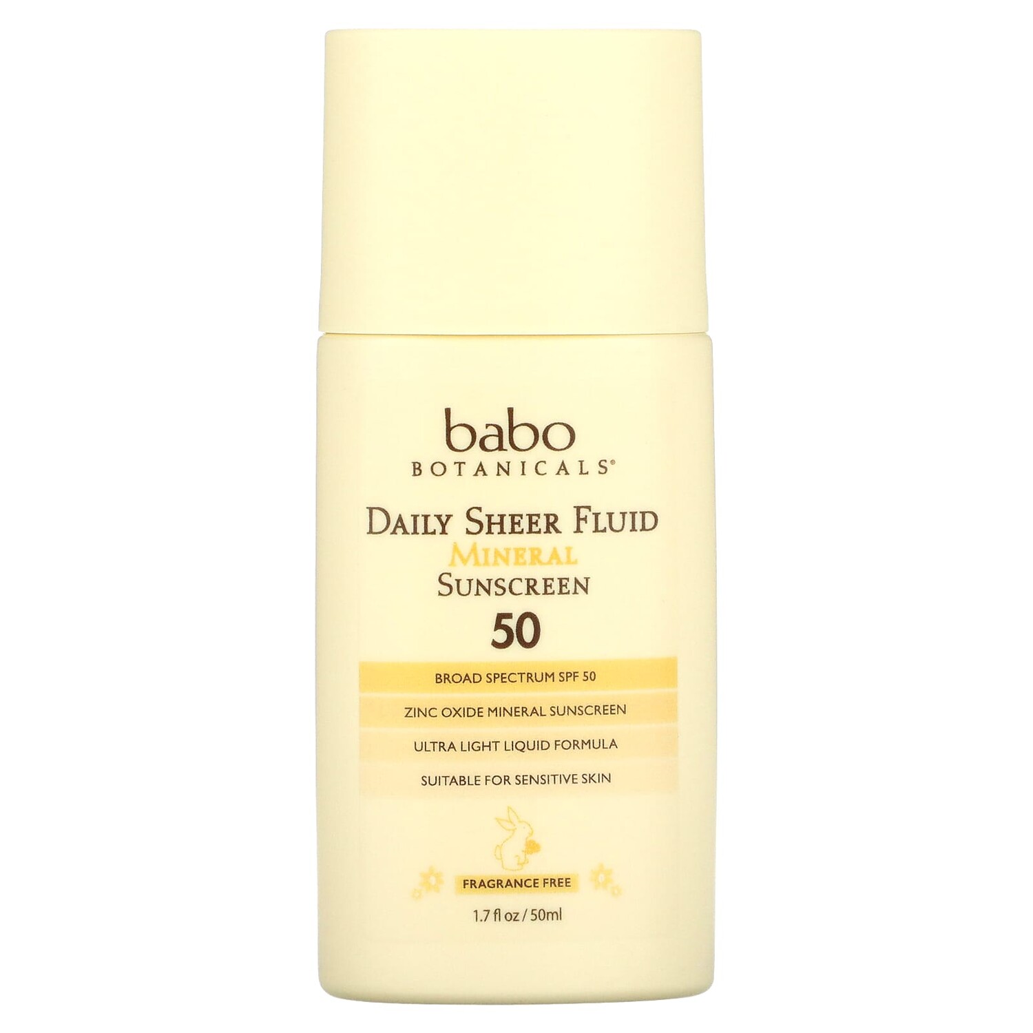 Минеральный Солнцезащитный Крем Babo Botanicals Daily Sheer Fluid, 50 мл — фото 2