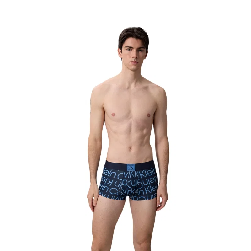 Мужские боксеры с длиной по бедру Calvin Klein, Dark Blue Letter — фото 4