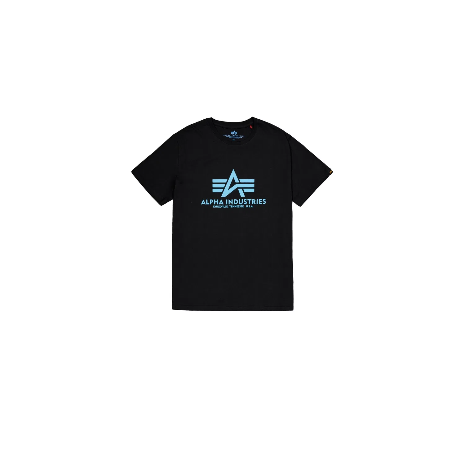 Детская футболка с принтом Alpha Industries, Black/Blue — фото 4