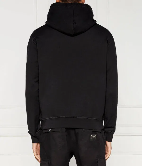 Мужской пуловер с капюшоном хлопковый Dsquared2 X Rocco Cool Fit, черный — фото 4
