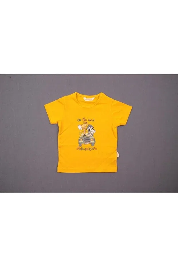 Детская футболка с принтом Damla t-shirt safari yellow Mini, Yellow