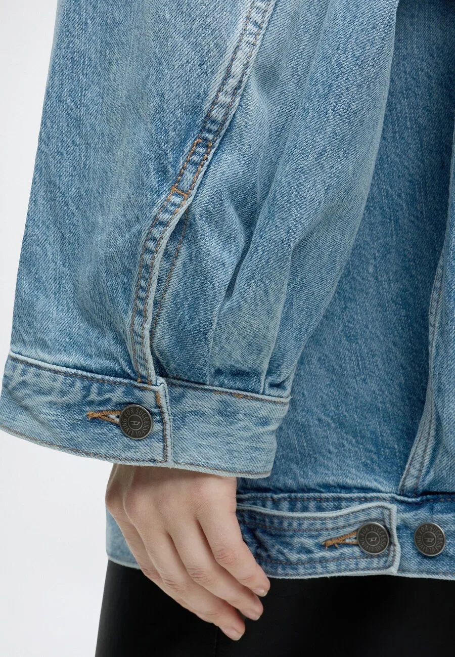 Куртка DIESEL межсезонья из синего денима — фото 3