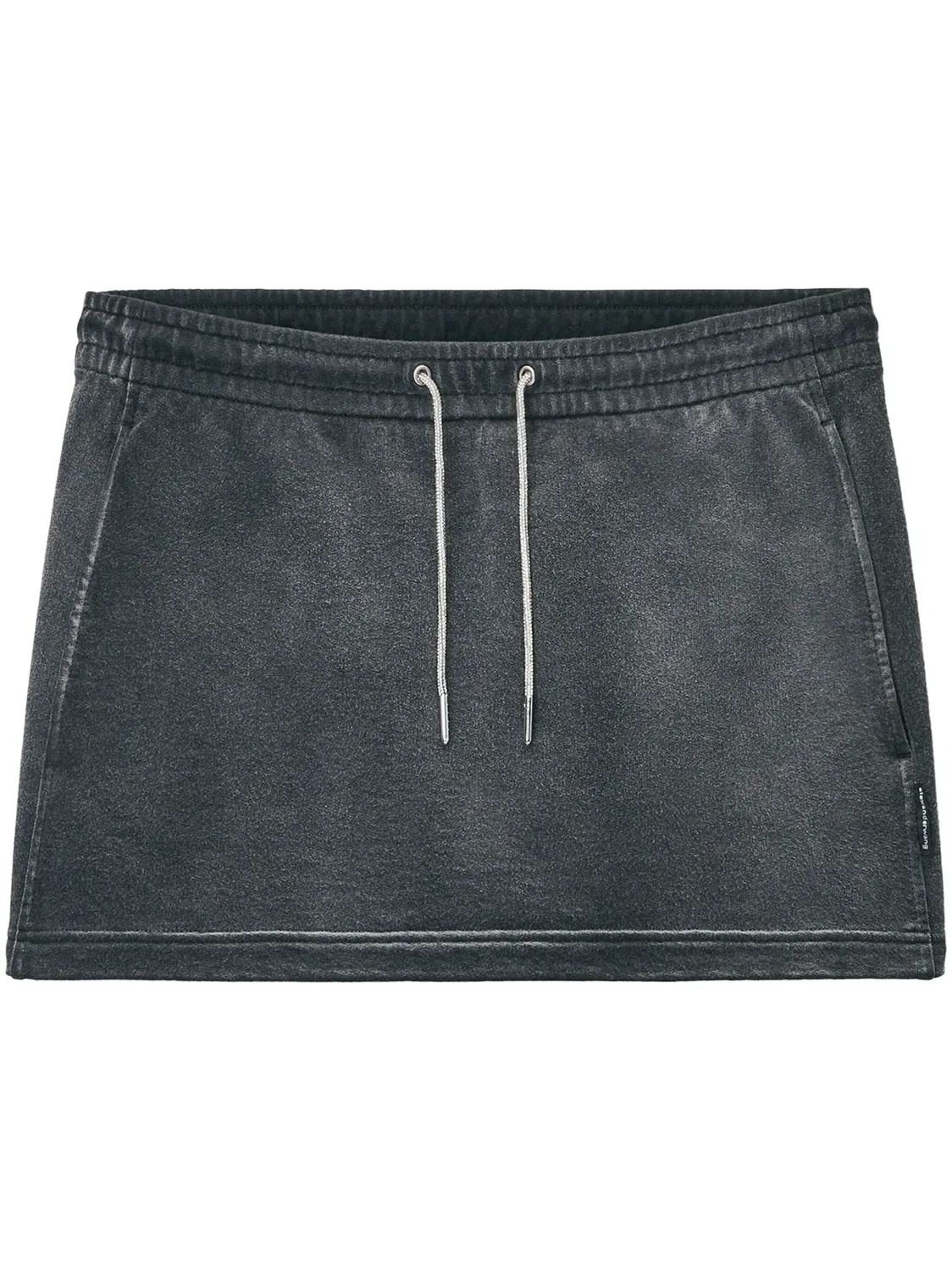 Мини-юбка с кулиской Alexander Wang, серый