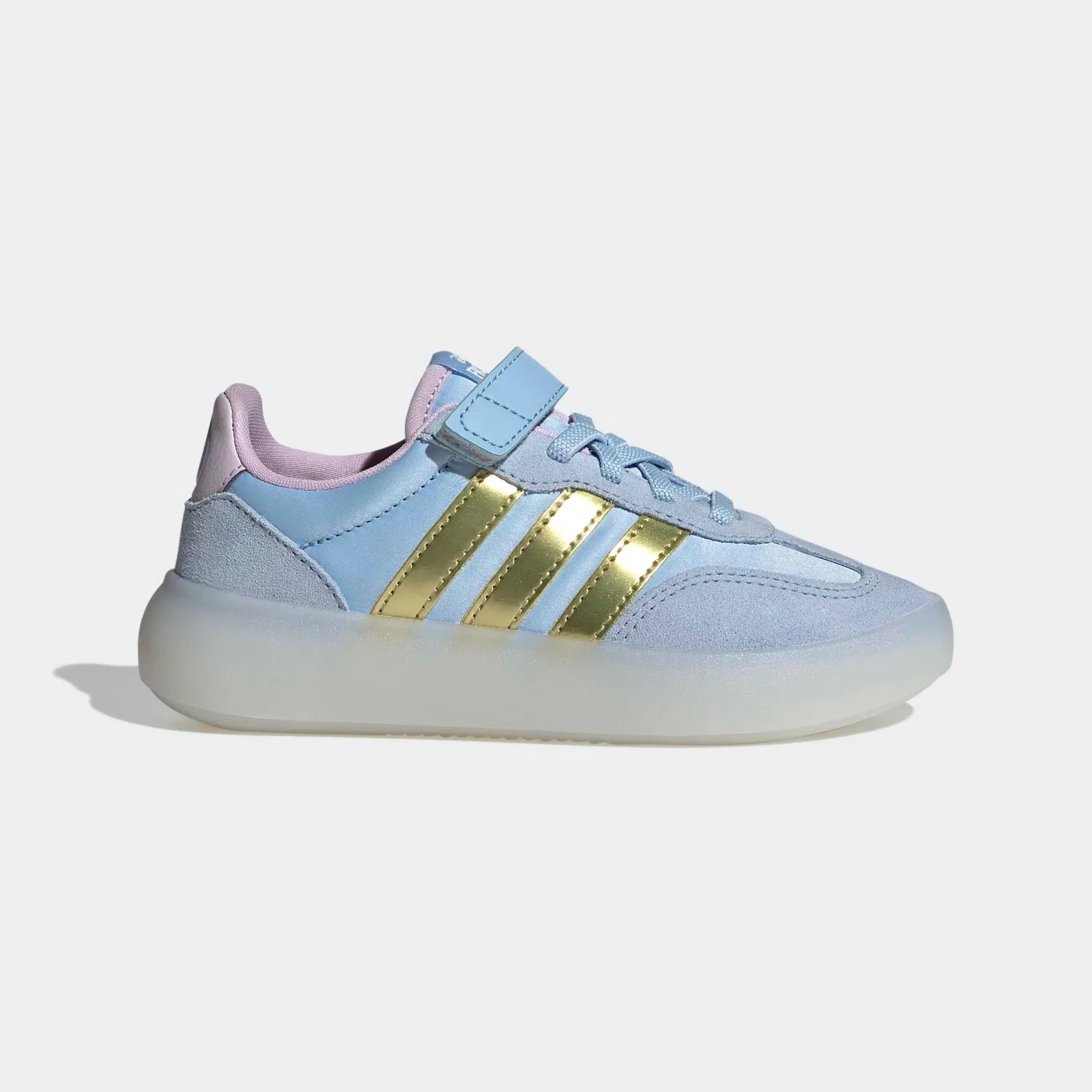 Детские кроссовки с декором Frozen Adidas Sportswear, Glow Blue/Gold Metallic/Ice Lavender — фото 2