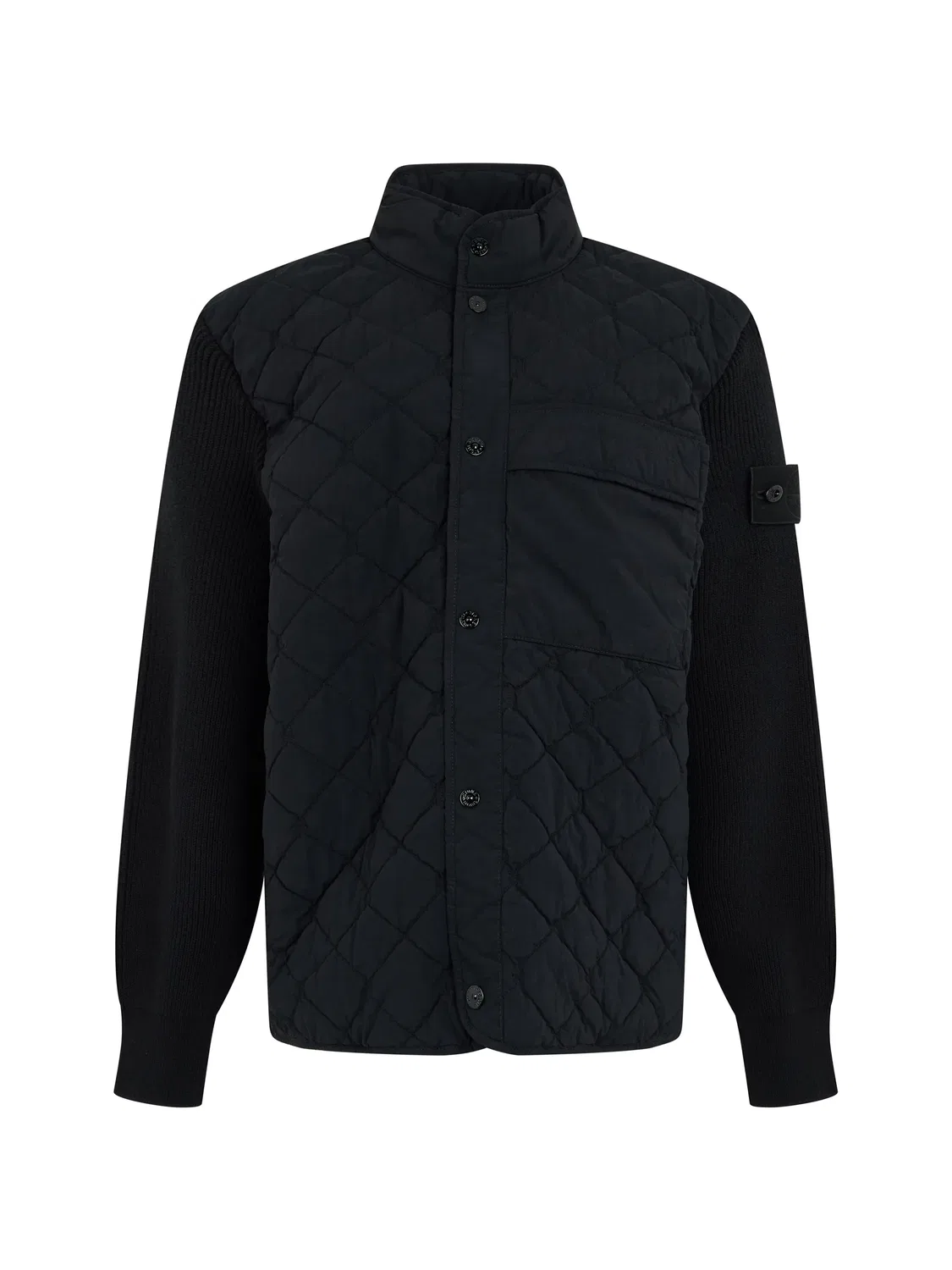 Куртка Ghost Piece черная нейлоновая Stone Island, черный