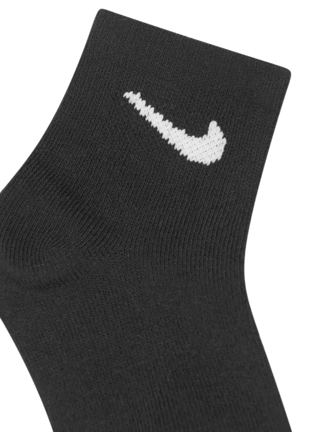 Комплект из трех пар носков с логотипом Swoosh Nike Kids, черный — фото 4