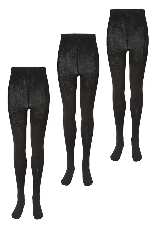 Колготки хлопковые 3 pack - tights Next, черный