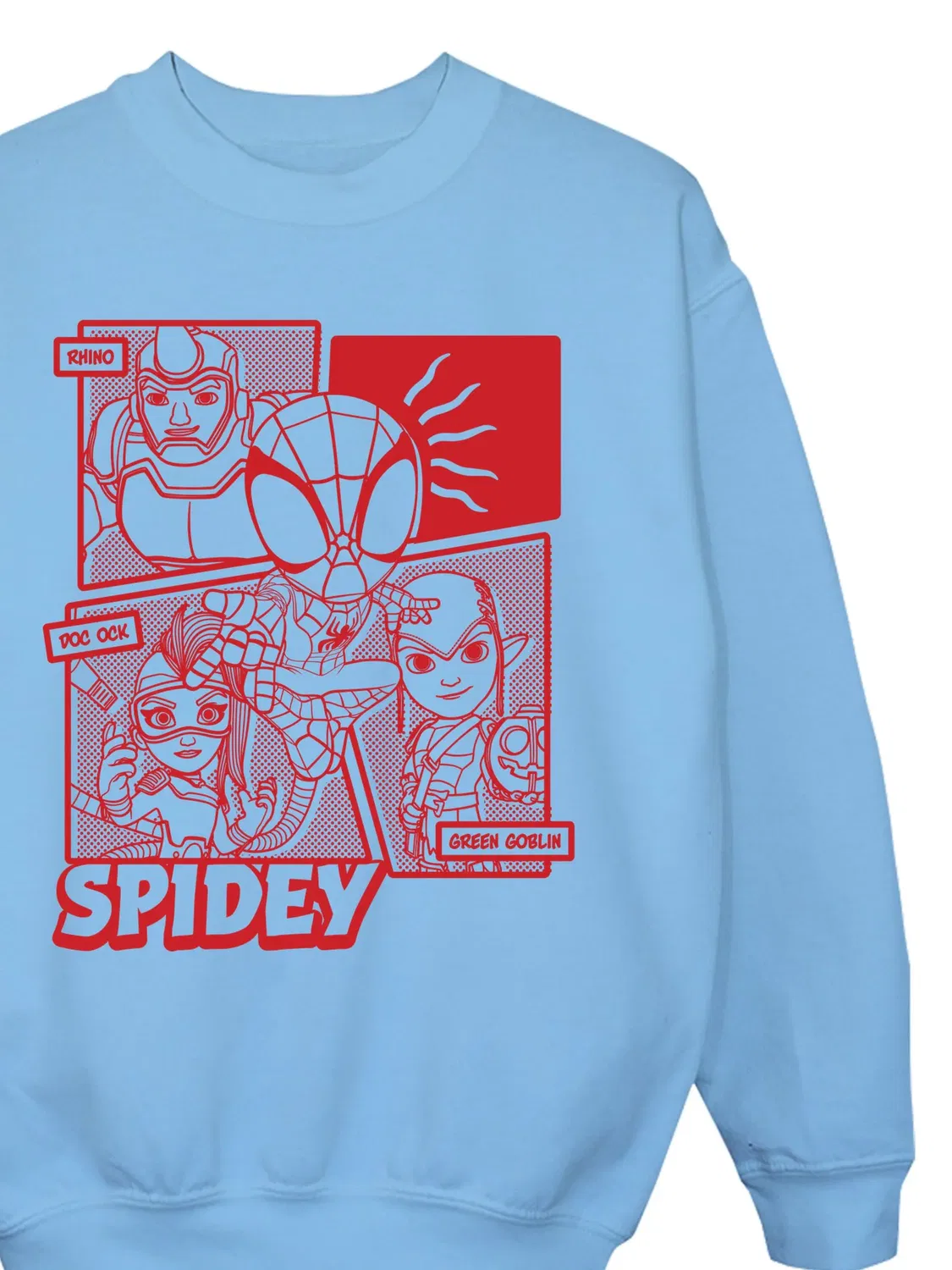 Свитшот Marvel Spider-Man Spidey Comic Rags & Rascals, синий — фото 4