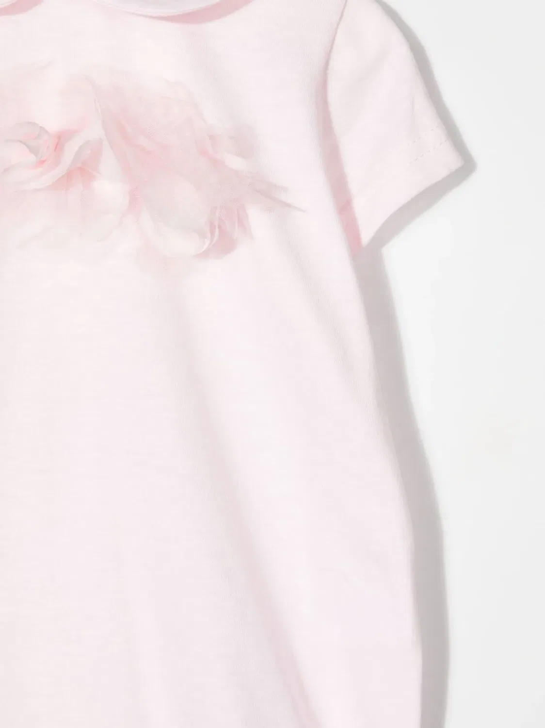 Комплект babygrow с цветочной аппликацией La Perla, розовый — фото 2