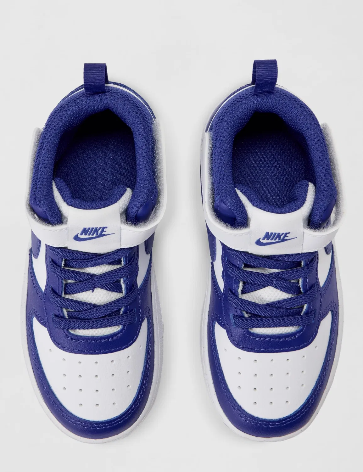Детские кроссовки для мальчиков кожаные NIKE Court Borough Mid 2, White Deep Night White — фото 4