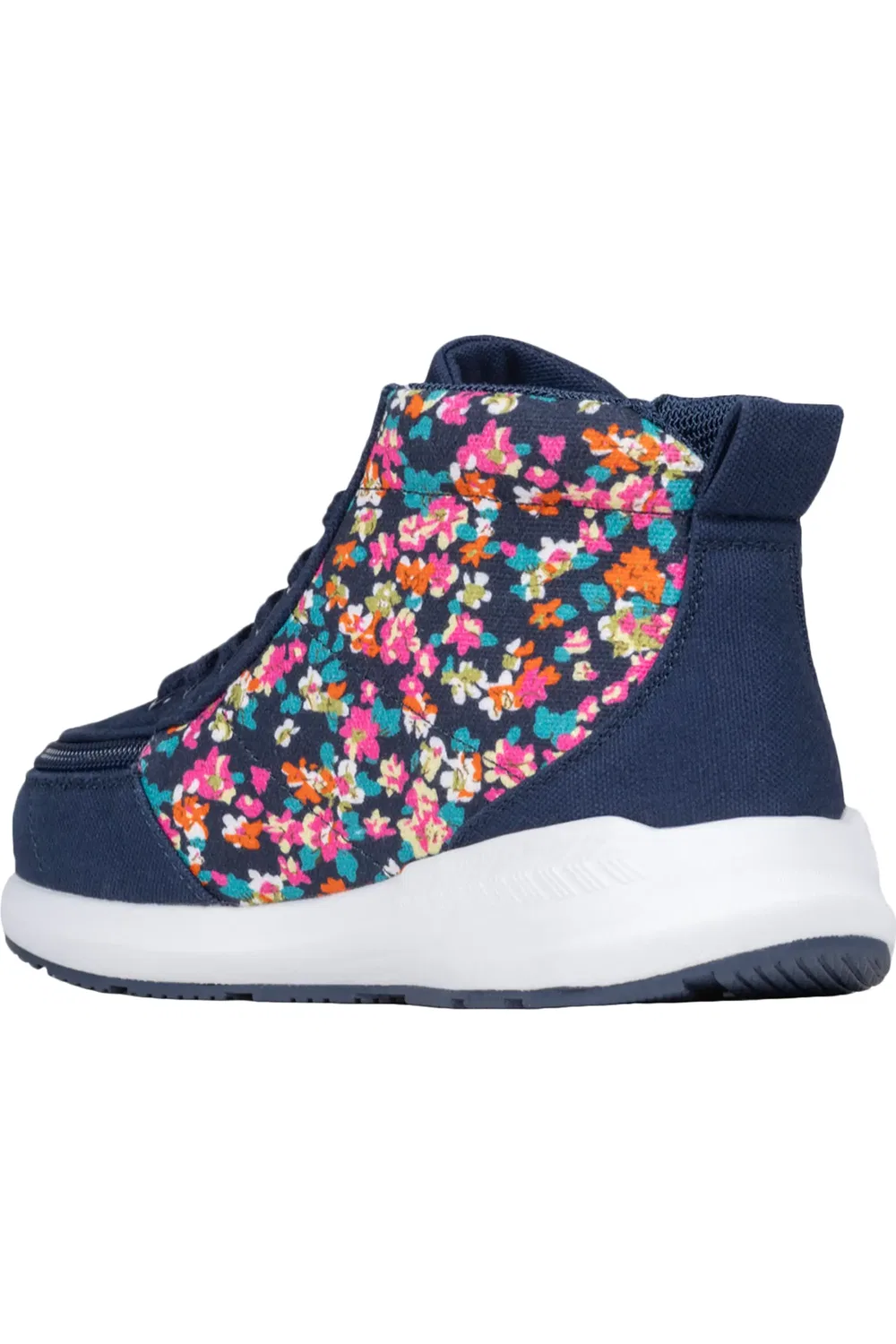 Кроссовки детские высокие на молнии Goat Classic BILLY Footwear, Navy Floral — фото 2
