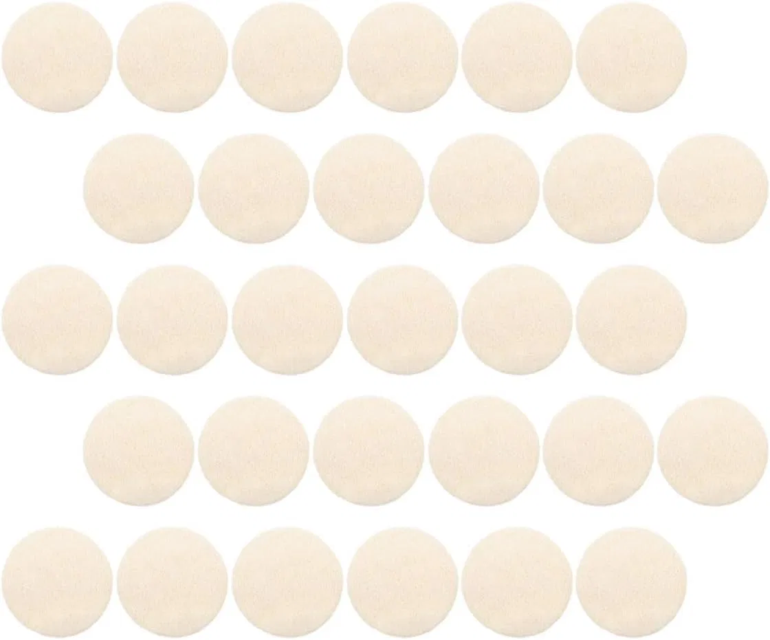 Набор натуральных люфа-спонжей для лица, Hemobllo, 30 шт, 5,5x5,5 см, Beige