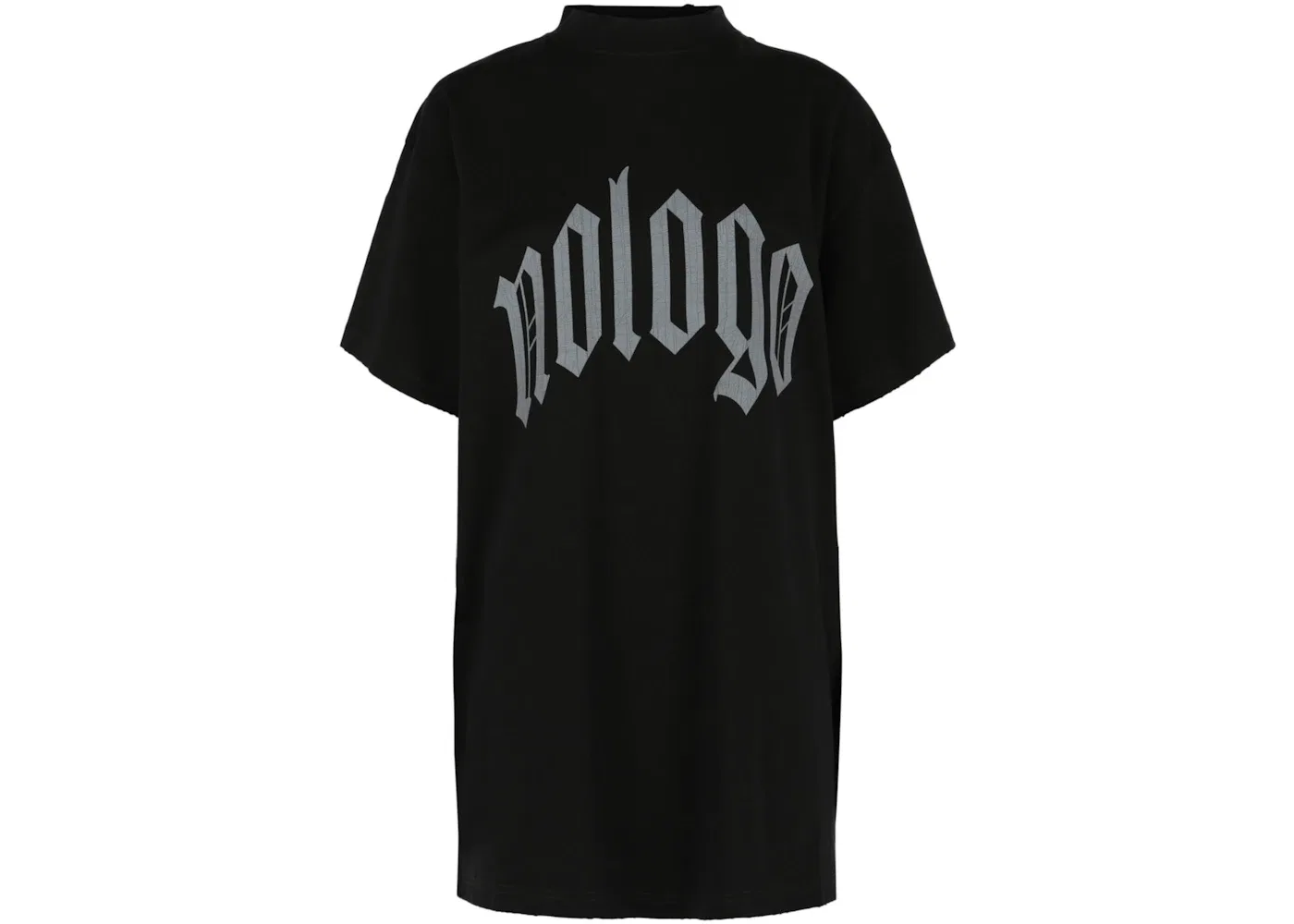 Женская футболка оверсайз без логотипа T-shirt Balenciaga, Washed Black Grey