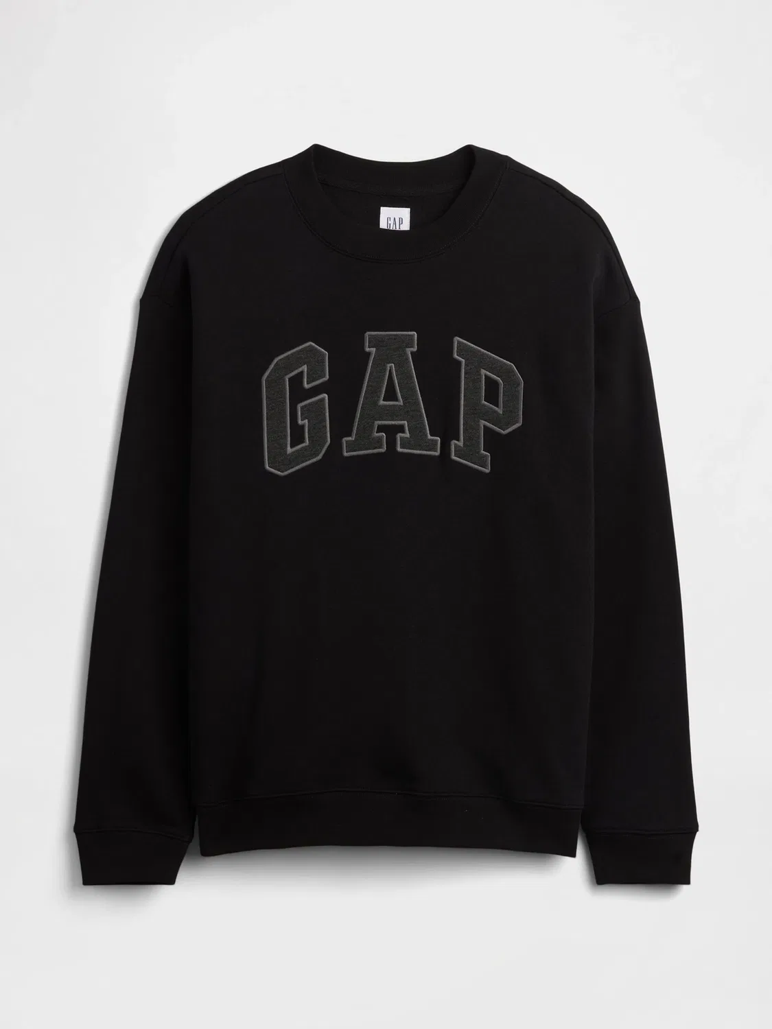 Свитшот свободного кроя Relaxed Logo Gap, черный — фото 4