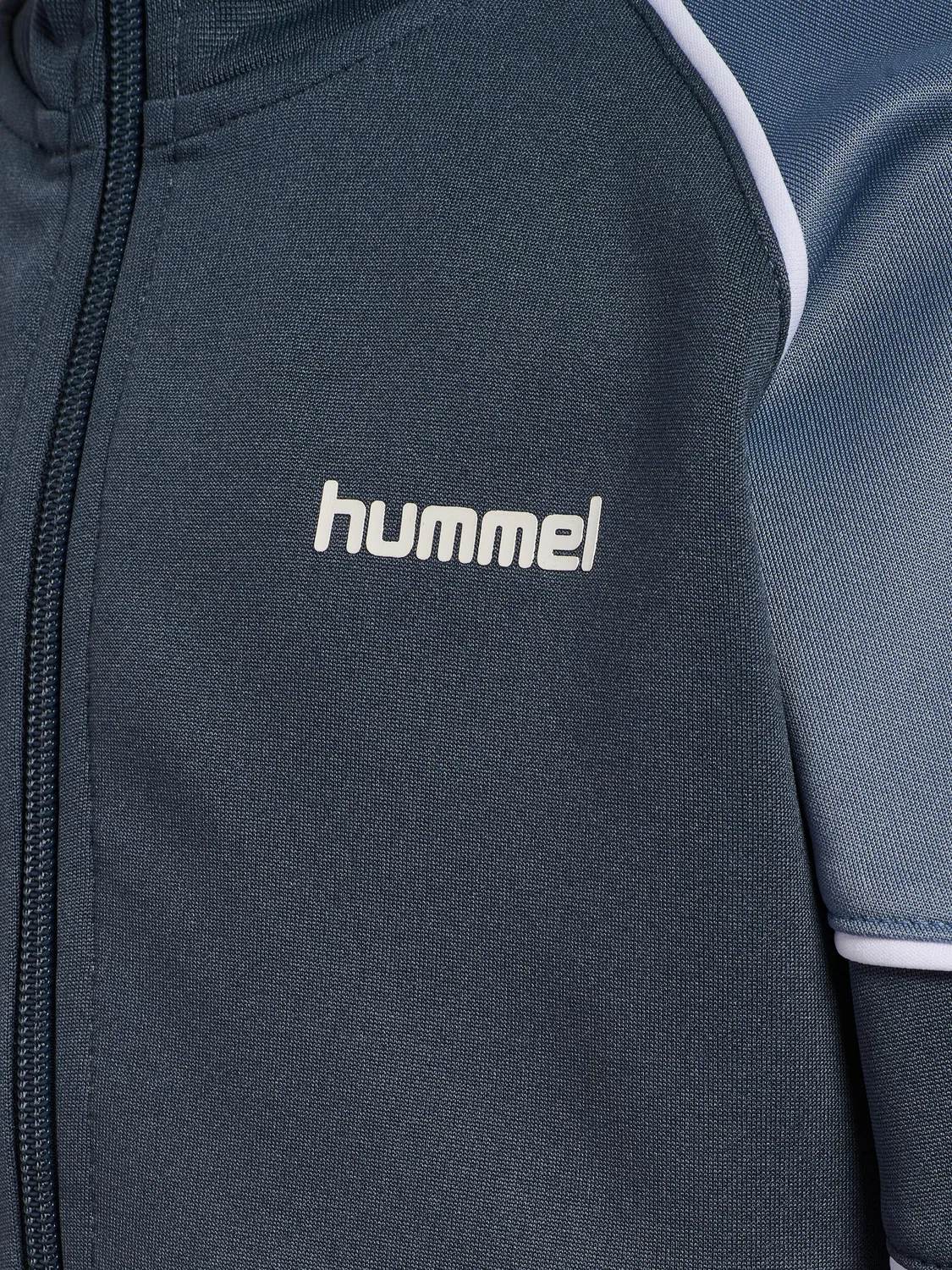 Детская куртка на молнии с контрастными вставками Hmljr Reg Hummel, BLAU Dunkelblau BLAU — фото 3