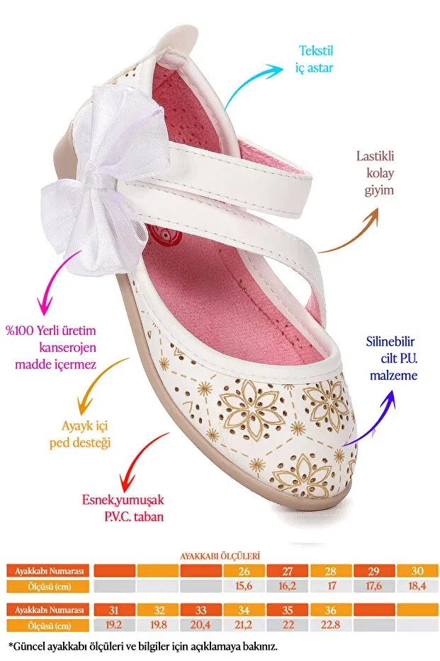 Детские балетки для девочек из искусственной кожи Kiko Kids, White — фото 2