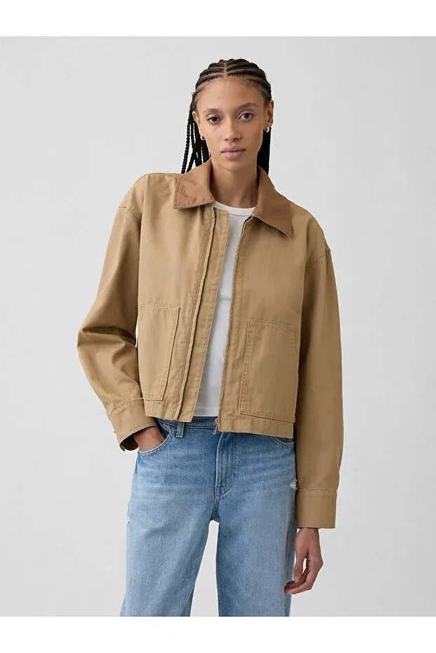 Женская куртка с длинным рукавом Gap, Light Brown-001