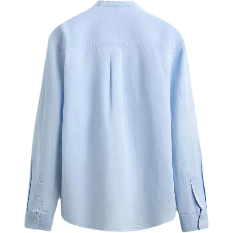 Мужская рубашка с принтом Sky Blue Moderate ZARA, Sky Blue — фото 3