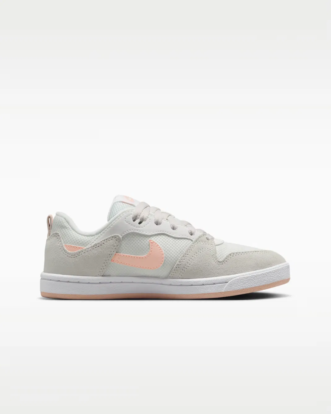 Big Kids' Skate Shoes Nike SB Alleyoop, Summit White/Summit White/White/Washed Coral — фото 3