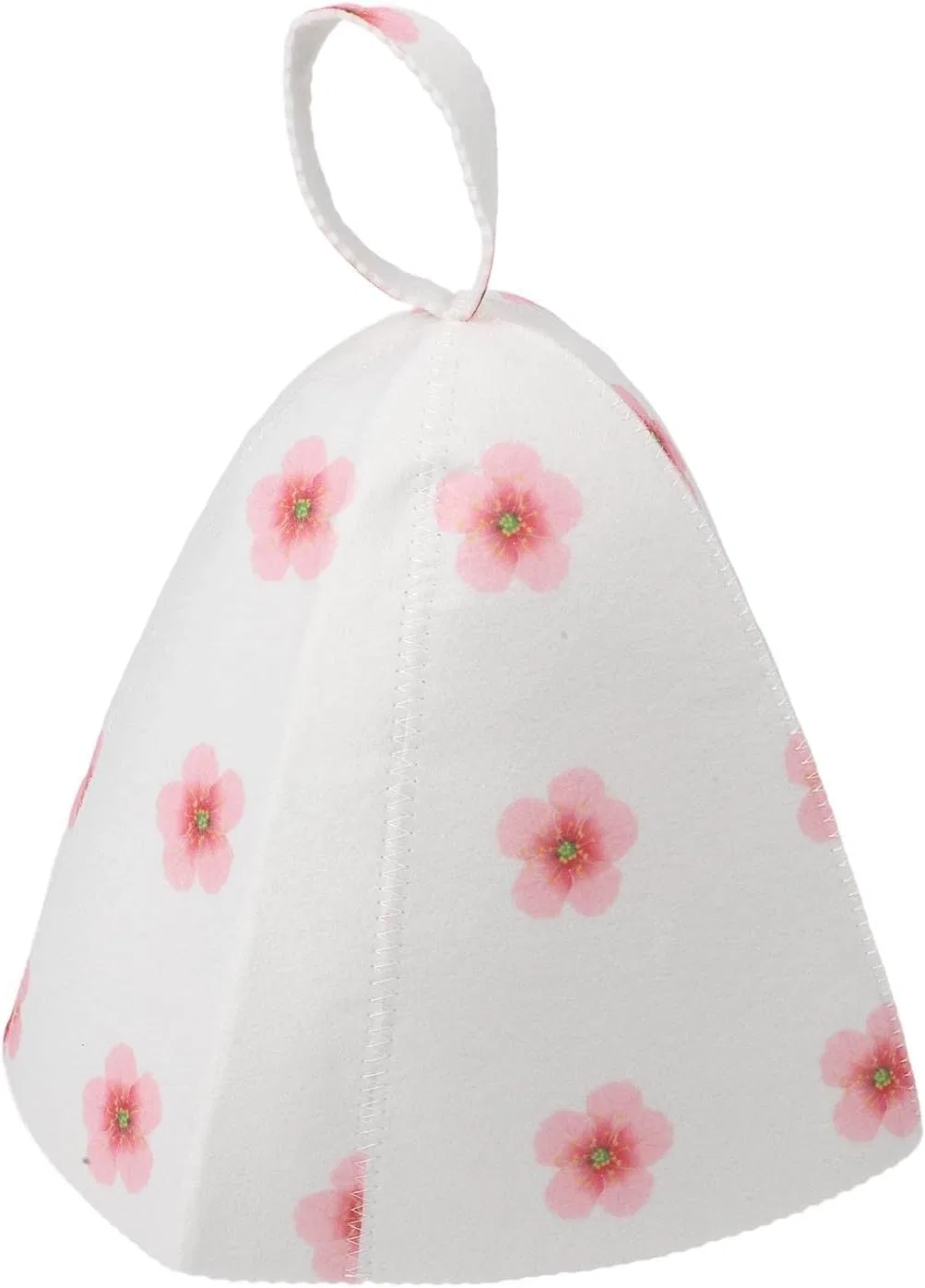 Сауна-шапочка из войлока для защиты от тепла, Zeroupshop, 70 см, Pink Flowers — фото 2