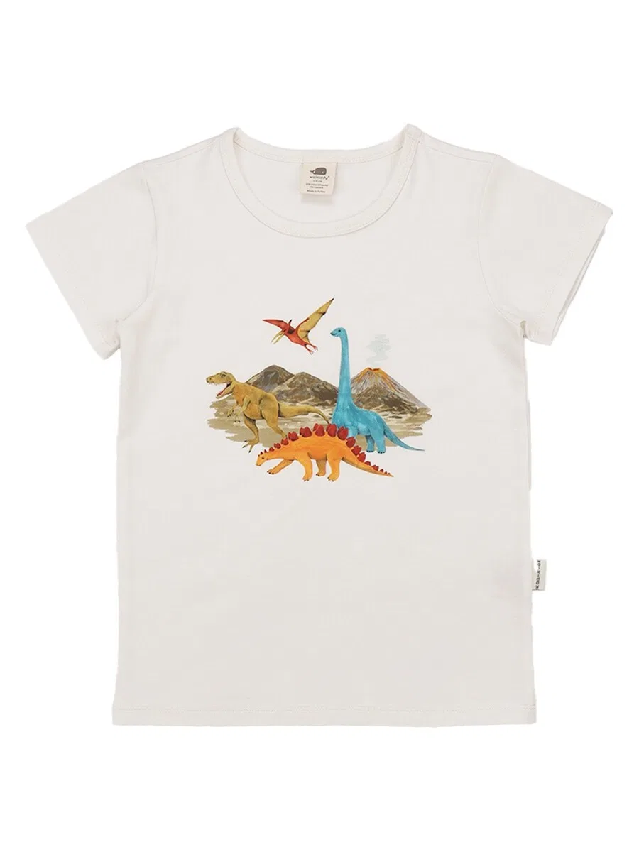 Футболка Walkiddy 'Walkiddy - Dinasaur World T-Shirt' белого цвета