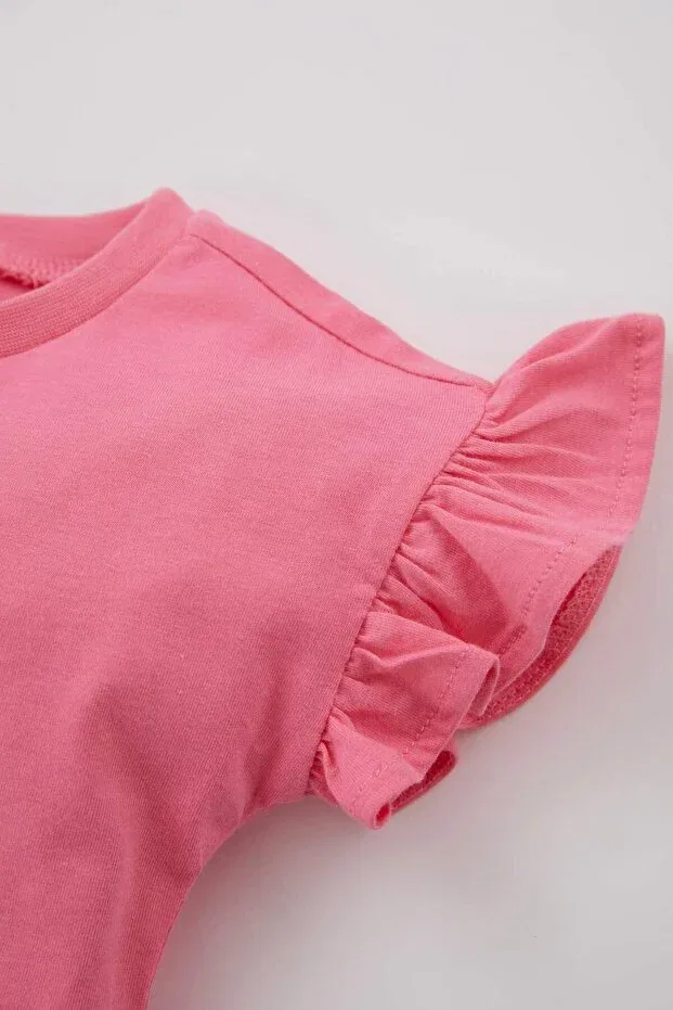 Детская футболка для девочек с принтом Defacto, Pink — фото 4