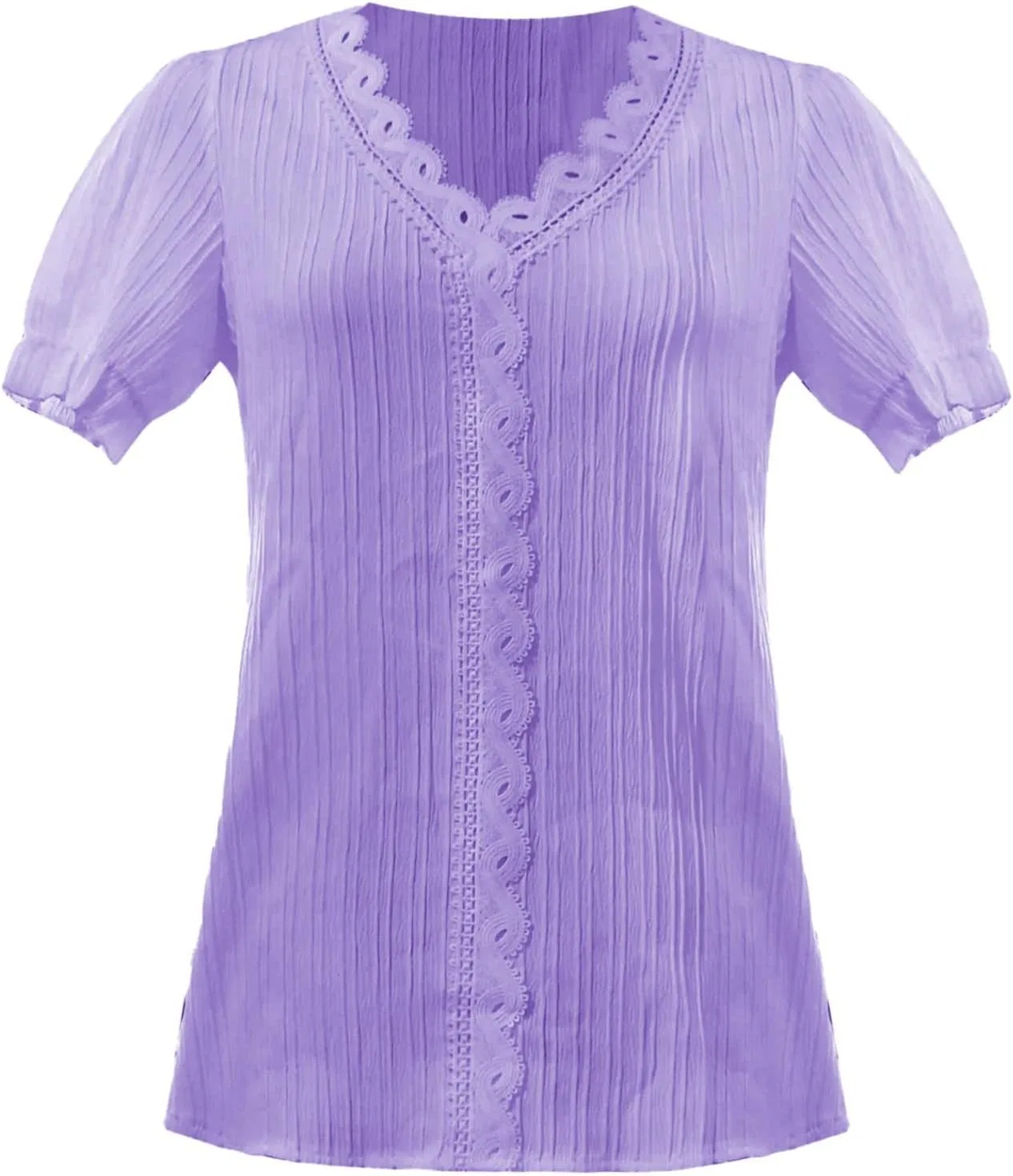 Женская кружевная футболка с V-образным вырезом Skate Shirt Generic, Purple — фото 3