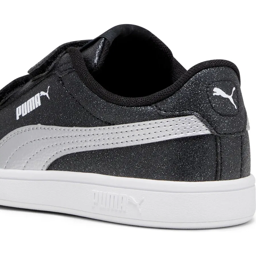 Детские кроссовки с блестками Smash 3.0 Glitz Glam Puma — фото 3