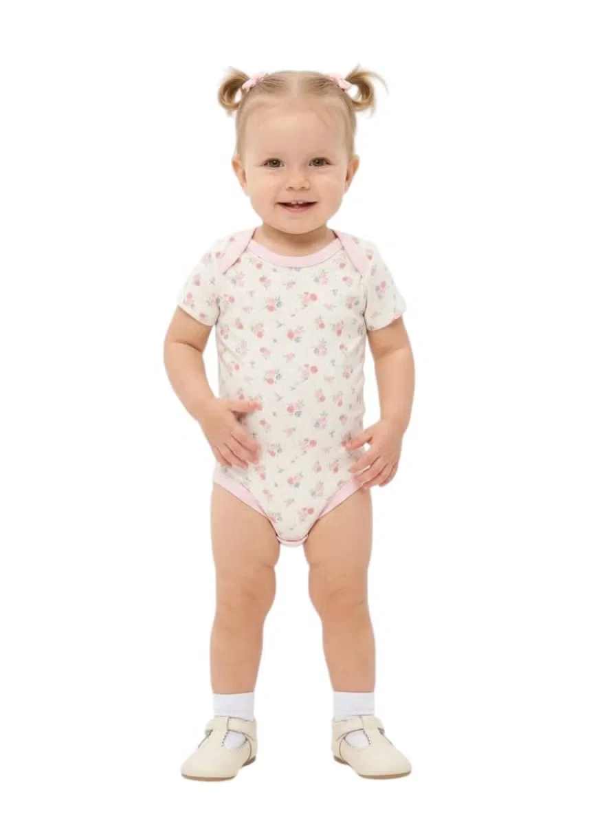 Боди-комбинезон с коротким рукавом, комплект из 5 предметов Little Princess Bambimici, разноцветный — фото 3