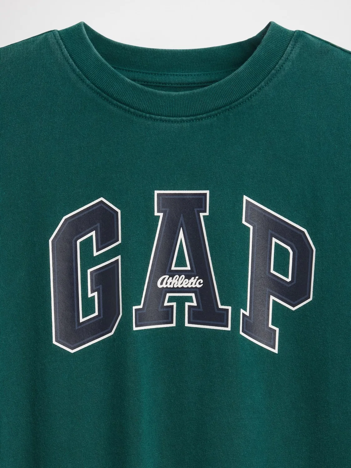 Футболка с логотипом Gap Green Heavyweight Relaxed Gap, зеленый — фото 3