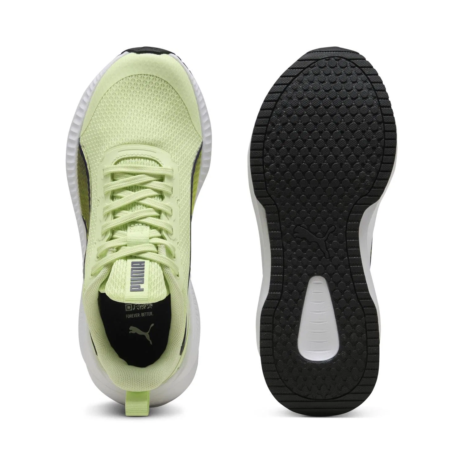 Детские кроссовки для девочек PUMA Flyer Light 3, Apple Spritz Deep Plum Puma White Nero — фото 3