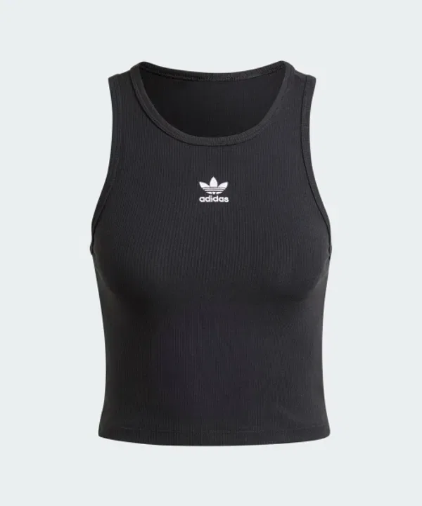 Топ-майка женская, облегающая, Adidas, черный