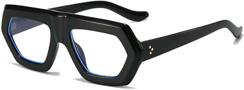 

Женские солнцезащитные очки неправильной квадратной формы с градиентным переходом цвета, защита от УФ-излучения UV400, мужские очки в ретро-стиле с прозрачными линзами WNCKSQ, Black Clear