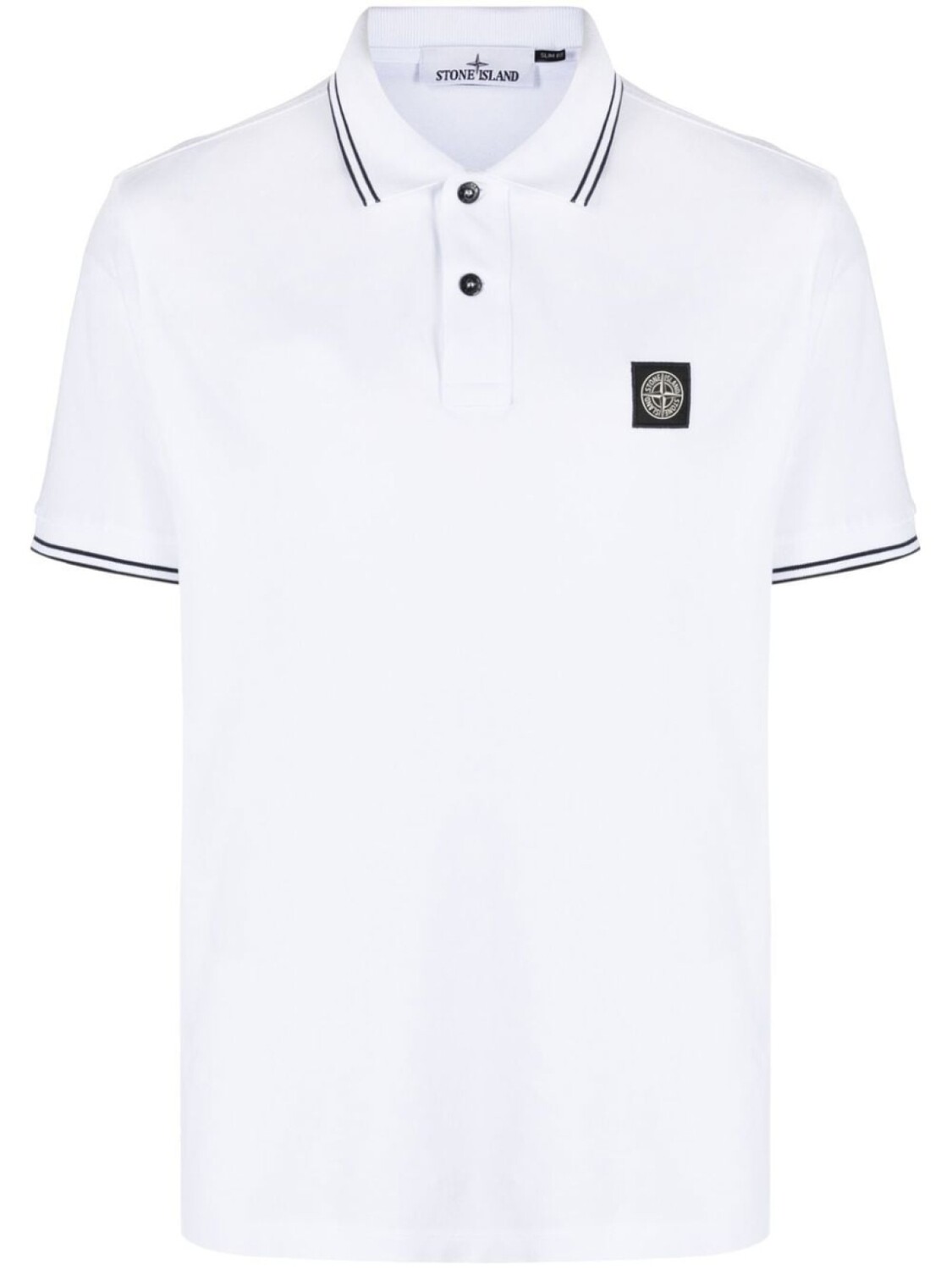 

Stone Island рубашка поло с нашивкой Compass, белый