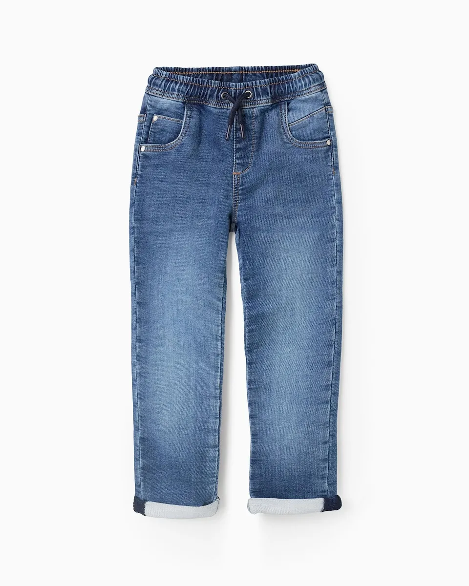 

Детские джинсы-скинни с эластичным и регулируемым поясом Zippy, синий