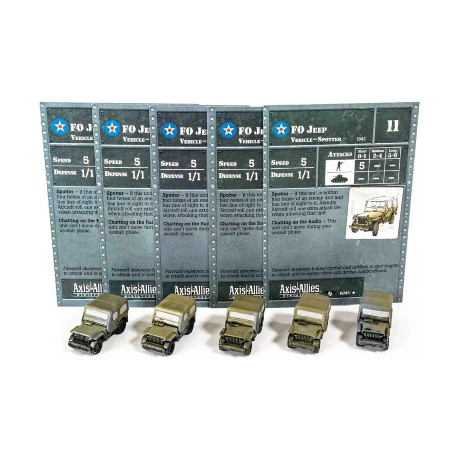 

ФО Джип (U) x5, Axis & Allies - Collectible Miniatures Game - Contested Skies Singles