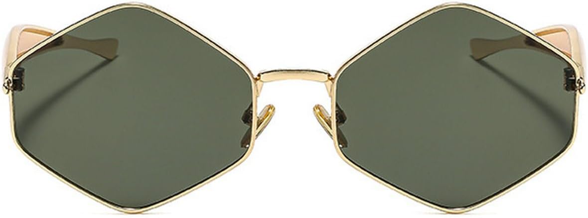 

Солнцезащитные очки Laureles Polygon в металлической оправе, модные очки «кошачий глаз», солнцезащитные очки Y2K для женщин, золотистые солнцезащитные очки цвета шампанского для мужчин, C3