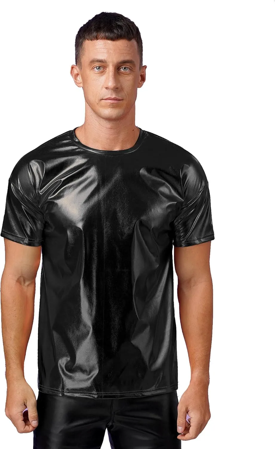 

Мужская футболка с круглым вырезом Metallic Shiny короткий рукав Alvivi