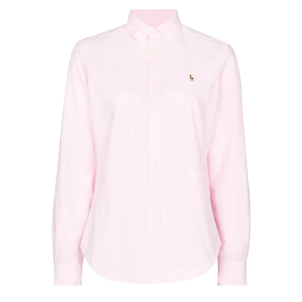 Винтажная хлопковая оксфордская рубашка Polo Ralph Lauren, Pink