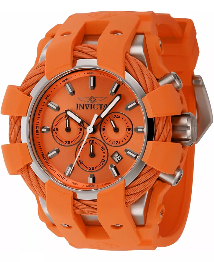 

Мужские часы 45167 Bolt Quartz Chronograph с оранжевым циферблатом Invicta, оранжевый
