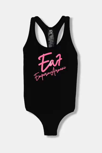Купальник детский с принтом EA7 Emporio Armani, черный