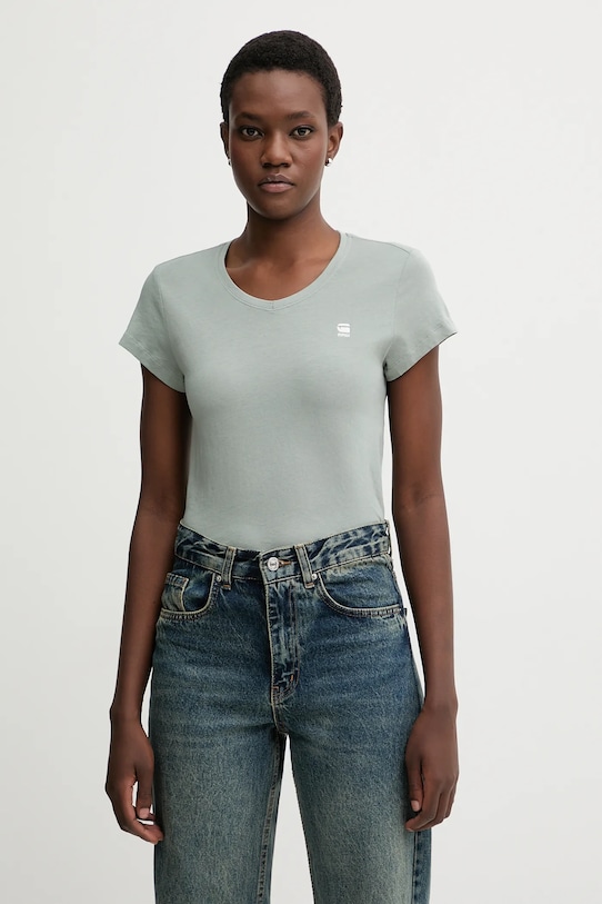 

Хлопковая футболка eyben slim 2.0 G-Star, зеленый