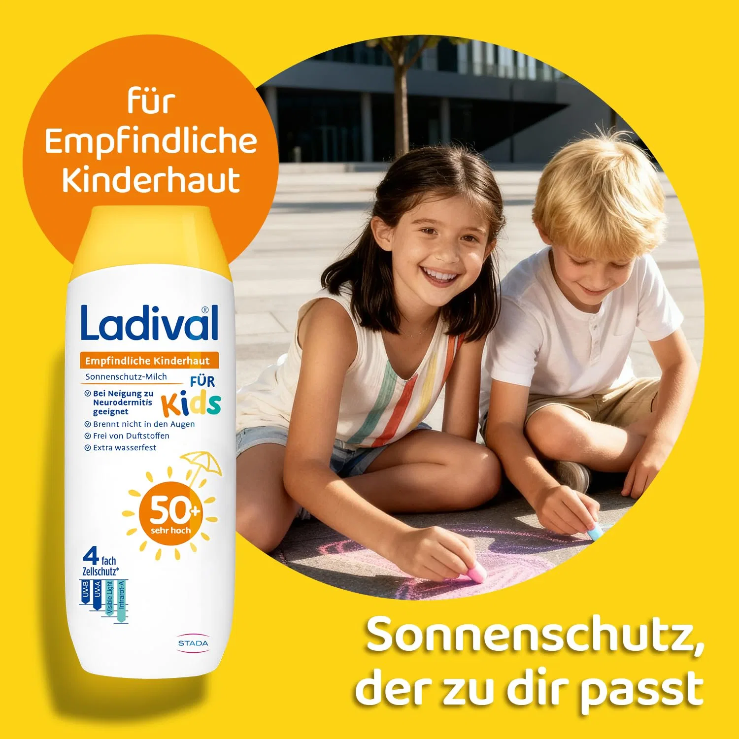 Детское солнцезащитное молочко Ladival Sensitive SPF 50+, 250 мл Ladival — фото 3