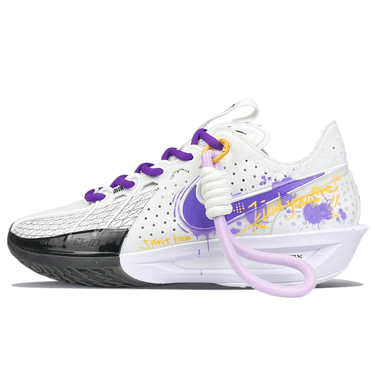 

Nike Air Zoom G.T. Cut 3 EP износостойкие нескользящие баскетбольные кроссовки низкие унисекс фиолетово-желтые, цвет Purple Yellow