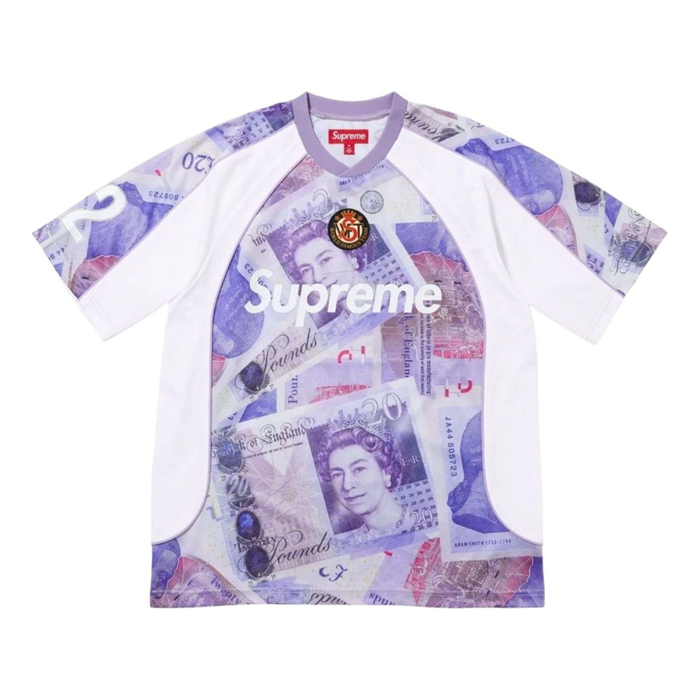 Футбольная майка Supreme FW25 Pounds, белая